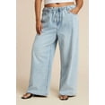 thumbnail image 2 of ELOQUII Women's Plus Size Drawstring Waist Lightweight Jean, 2 of 3