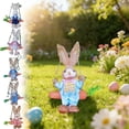 thumbnail image 7 of C Easter Bunny Swing, Handmade Grass Woven Pendant With Natural Wood Stand, Rustic Design And Strong Stability For Home Accent, Party Decor And Window Display - 6.69X1.57X7.28In, 7 of 7