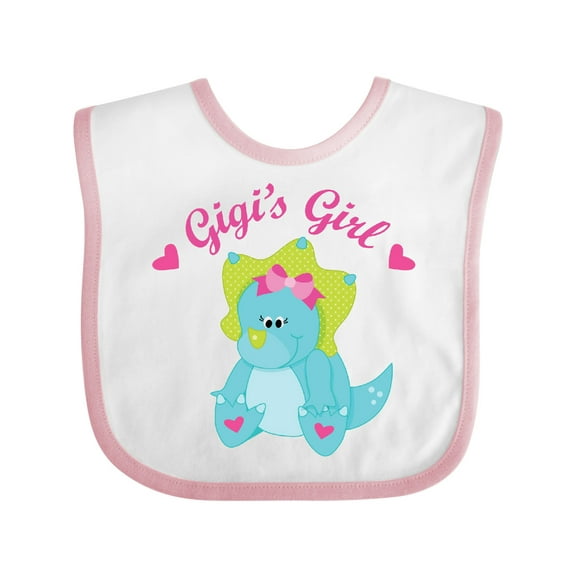 Inktastic Gigi's Girl dinosaur Girls Baby Bib