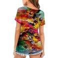 thumbnail image 4 of Patlollav Womens Plus Size,Womens Tops Funny Print Casual Loose Fit Tee Shirts Blouse Print Shirt, 4 of 6