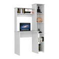 thumbnail image 7 of Logan Desk with Five Cubbies, White Finish, 38.7" Wide Office Desk with Storage Shelves for Home & Workspace, 7 of 7