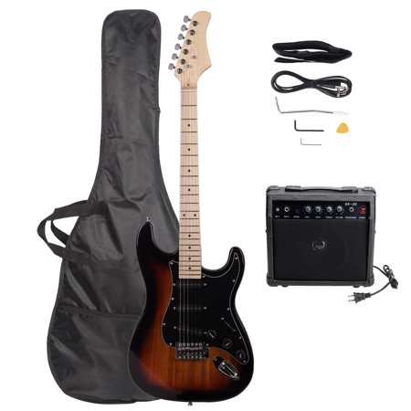Lowestbest Electric Guitar for Starter Beginners  Music Lovers Kids Gift Musical Instrument Guitar for Kids  Brown Stylish Practice Acoustic Guitar Set for Child Boys Girls
