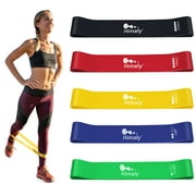 Himaly Resistance Loop Exercise Bands with Instruction Guide and Carry Bag, Set of 5