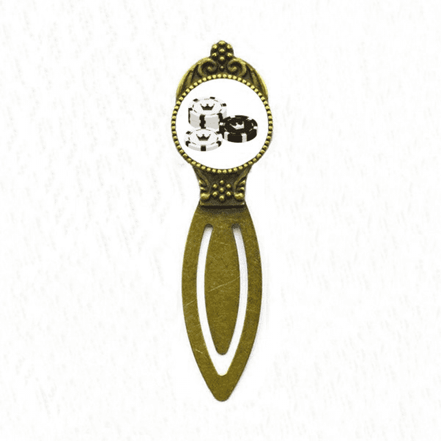 Jeux d'Argent Ustensiles Chips Couronne Modèle Signet Rétro Bureau Étiquette Page Marqueur
