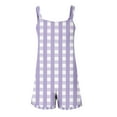 thumbnail image 5 of Women's Suspender Shorts Jumpsuit with Pockets Casual Summer Comfortable Romper Shorts Bottoms for Lounge Home Beach Vacation Travel Essentials | Aestivo,Purple M, 5 of 9
