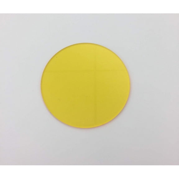Sibe-R-Plastics Supply - 6 Pack - Colored Transparent Acrylic Plexiglass 1/8" Thick Circles Seasonal Outdoor Decorative Lighting Accents Pick Your Color and Diameter (6 Pack - Yellow, 3" Diameter)
