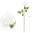 thumbnail image 2 of Nvzi 12 piezas de flores artificiales rosas, ramo de flores blancas realistas para la mesa del hogar de la fiesta nupcial, 2 of 4