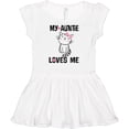 thumbnail image 3 of Inktastic My Auntie Loves Me Girls Baby Dress, 3 of 5