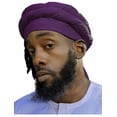 thumbnail image 3 of Purple African pre-tied Turban for Men, 3 of 3