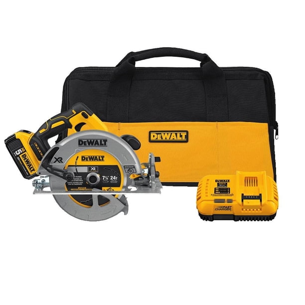 Sierra circular DEWALT DCS570P1 20V MAX* 7-1/4 pulgadas con freno