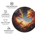thumbnail image 3 of Pofeuu Red And Gray Flame Fox Print Coasters for Drinks, 4Pack PU Leather Coasters, Bar Drink Coasters for Tabletop Protection, Furniture from Damage-Round Shape, 3 of 6