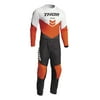 Thor Sector Chev Jersey and Pant Combo Charcoal/Red Orange (Jersey Medium / Pant W30)
