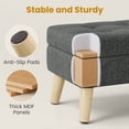 thumbnail image 4 of LEDREM Rectangular Storage Ottoman with Linen-Look Fabric, 11.8 x 15.7 Inch Foot Stool and Small Table for Living Room, Slate Gray, 4 of 7