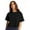 Black, variant on Champion Women�'s Heritage Jersey Crop T-Shirt