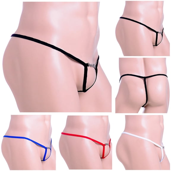 SGFCWSX Men's Low-Rise Solid Thong in Essential Tones** White Free Size