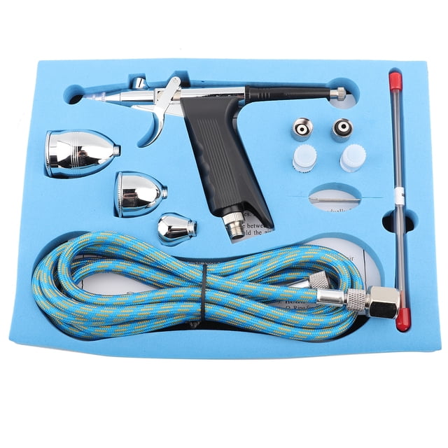 Gravity Feed Airbrush,3 Tasses Kit Aérographe Multi Usage Pistolet Valeur Exceptionnelle