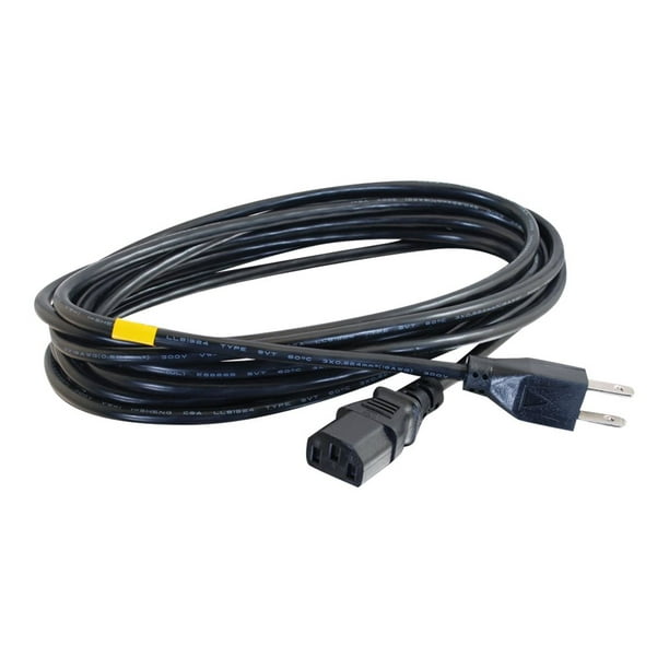 C2G 6 ft Power 6ft 14 AWG Premium Universal Cord (NEMA 5-15P to IEC320C13) TAA - Câble d'Alimentation - Alimentation (M) to Power (F) - - Noir