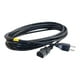 C2G 6 ft Power 6ft 14 AWG Premium Universal Cord (NEMA 5-15P to IEC320C13) TAA - Câble d'Alimentation - Alimentation (M) to Power (F) - - Noir – image 1 sur 3