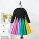 thumbnail image 2 of Vestido Niña Arcoiris Vestido Princesa OP Negro, 2 of 8