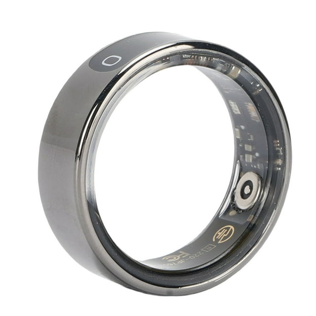 Fitness Tracker Ring, Smart Health Ring Multifunctional Display Screen Step Counting for Sports Running Size 8 Inner Dia.: 18.2mm / 0.72in, Circumference: 57mm / 2.24in,Size 9