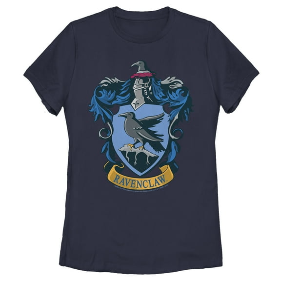 Women's Harry Potter Ravenclaw Crest Graphic Tee Navy Blue 2X Large