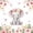 White Khaki Blush, variant on Manfei Floral Zebra Twin Fitted Sheet 2 Pieces,Spring Garden Bedding,1 Fitted Sheet and 1 Pillowcase
