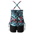 thumbnail image 4 of woxinda women swimsuits for women two piece bathing suits floral print tank top with boyshorts tummy control swimming suits romper swimsuit, 4 of 9