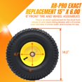 thumbnail image 3 of Juego de ruedas y neumáticos AR-PRO 15" x 6.00-6" para John Deere, 3 of 6