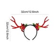 thumbnail image 5 of Diadema de fiesta navideña, tocado navideño, tocado, diadema de disfraz de fiesta navideña para mujeres y niñas, boda, baile de máscaras Rojo, 5 of 5