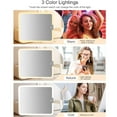thumbnail image 3 of LED Makeup Bag, Large Capacity Portable Makeup Bag with 3 Color Lights Dimmable Travel Makeup Bag with LED Mirror for Travel and Home Use, 3 of 7