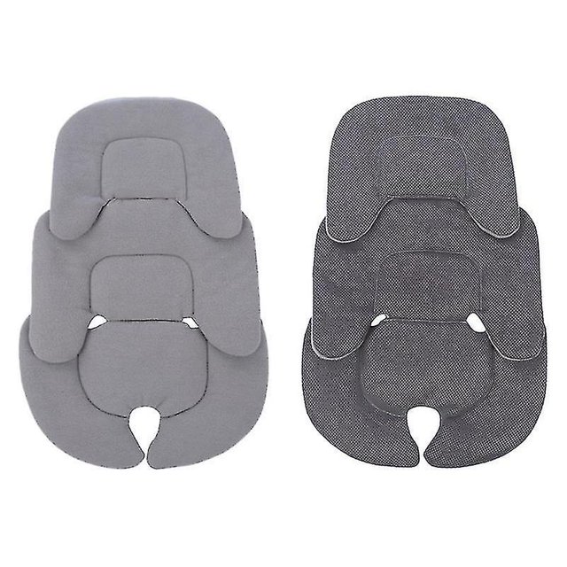 Cochecito de bebé Cojín Asiento de coche infantil Insertar Cabeza Cuerpo Soporte Almohada Cochecito Colchón térmico Malla Revestimiento transpirable Mat / Gray / kaili Sencillez