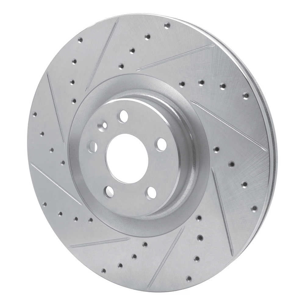 Dynamic Friction Company 631-27053L DFC Brake Rotor - Drilled And Slotted - Silver