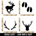 thumbnail image 2 of Deer Buck Stag Hunting Hunter Antlers Tracks Rubber Stamp Set for Scrapbooking Crafting Stamping - Small 3/4 Inch, 2 of 7