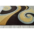 thumbnail image 5 of Planet Rugs Premium 3D Thick Abstract Indoor Area Rug 327 Smoke Blue Beige 6'6''x6'6'' Round, 5 of 10