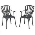 thumbnail image 3 of Homestyles Grenada Aluminum 5 Piece Outdoor Dining Set in Charcoal, 3 of 9