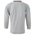 thumbnail image 4 of VALMASS Sweatshirt Long Sleeve Button V Neck Slim Fit Stand Collar Winter Solid Color Pullover Man (XL, Gray), 4 of 8