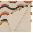 thumbnail image 2 of Fennco Styles Multicolor Fringe Lace Appliqué Table Runner 16" W x 72" L – Colorful Wave Line Design 100% Cotton Table Cover for Home, Dining Room, Banquets, Holidays and Special Events, 2 of 3