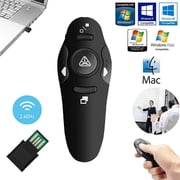 Wireless Presentation Remote 2.4GHz USB PPT Clicker Laser Pointer Presenter Windows Mac, Slide Control Presentation Clicker
