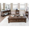 thumbnail image 4 of Bowery Hill Rustic Solid Wood 4-Drawer Coffee Table in Walnut, 4 of 5