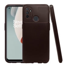 Atti Rugged Carbon One Plus Nord N100 Cafe 1pz Mas Mica 9D Atti Funda de Silicon Uso Rudo