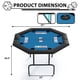 thumbnail image 4 of Yeshouse mesa de póker plegable octogonal de 47" para 8 jugadores, con portavasos y rieles acolchados resistentes al agua, mesa portátil ideal para juegos de cartas y noches de juegos en casa, 4 of 7