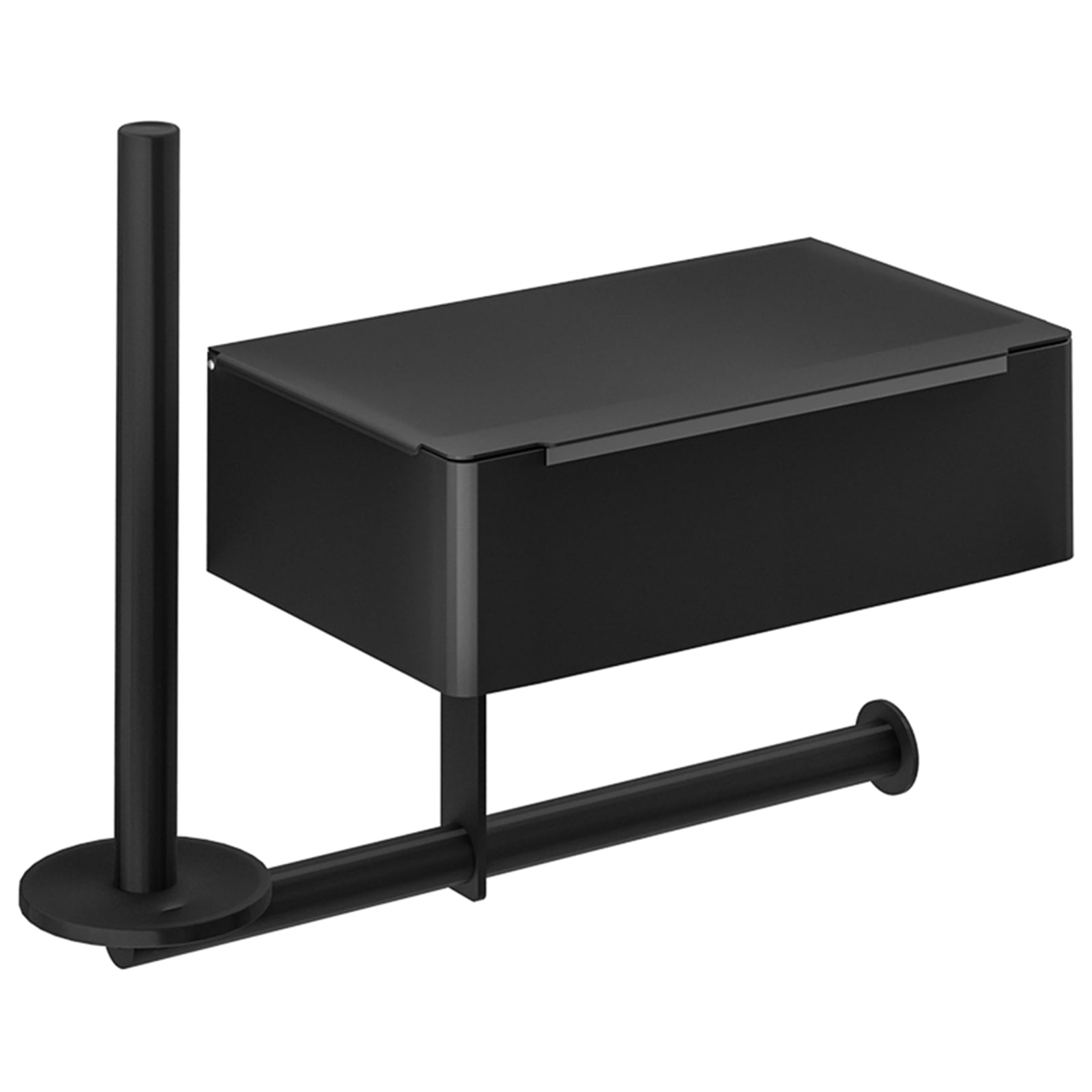 Toilet Paper Holder with Shelf Wipes Dispenser Storage Stainless Steel