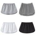 thumbnail image 4 of Biekopu Women Shirt Extender Half Slip Mini Underskirt Hemline Adjustable Layering Fake Top Lower Sweep, 4 of 5