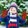 thumbnail image 6 of Christmas Tree Pattern Cold Weather Mittens Cozy Gloves with Adjustable Fit Perfect for Outdoor Fun, 6 of 7