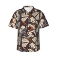 thumbnail image 2 of Goofa Vector Butterflies Hawaiian Shirt for Men, Unisex Summer Beach Casual Short Sleeve Button Down Shirts,Aloha Tropical Floral print shirt-Small, 2 of 9
