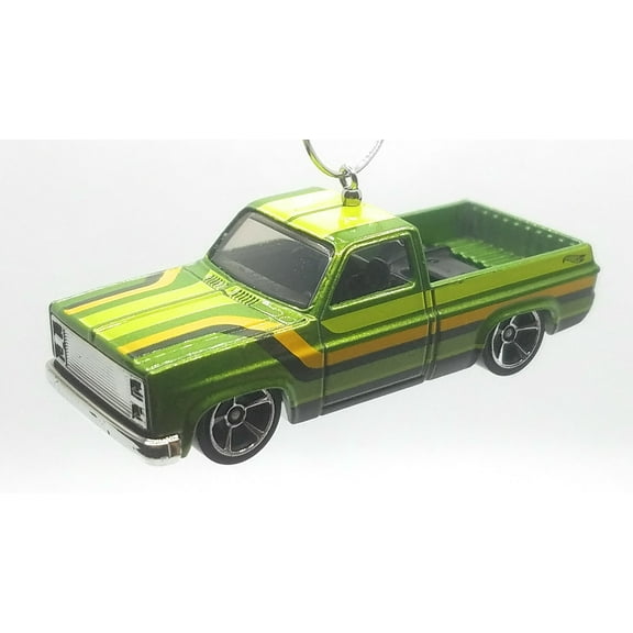 Christmas Ornament for 1983 Chevy Silverado Green Yellow Black Stripes