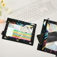 thumbnail image 4 of Ckdifva Colorful Baseball Bat Pencil Pouch 3 Ring Zipper Pencil Case Binder Pockets Clear Top Cosmetic Bag 2 Pack, 4 of 6
