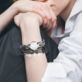 thumbnail image 3 of Montre Cadran Rond, Femmes Strass PU Bracelet Strass Montre Bracelet Montre Très Polyvalent, 3 of 8