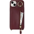 thumbnail image 4 of iPhone 14 Case with Card Holder for Women, iPhone 14 Phone Case Wallet with Strap Credit Card Slots Crossbody with Kickstand Zipper Case for iPhone14 - Red Wine, 4 of 16