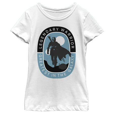 Girl's Star Wars: The Mandalorian Legendary Warrior Graphic Tee White Large